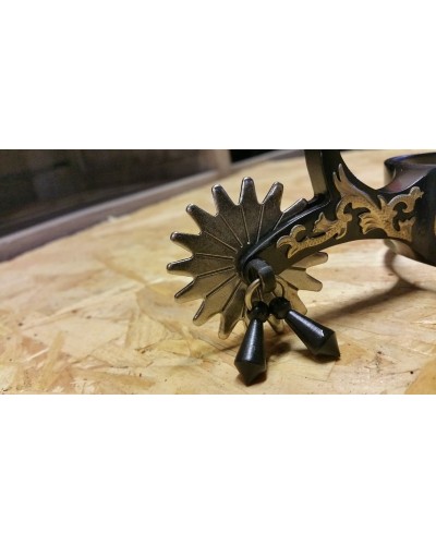 eperon western equitation cheval randonnee pools lanière courroie usa spur straps