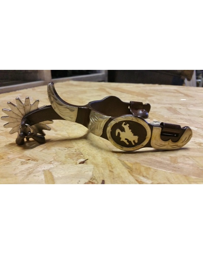 Protèges éperon Marron croco Caliway - Sellerie