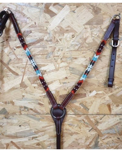 COLLIER DE CHASSE WESTERN AMERICAIN TRAVAIL POOLS LAKOTA WEST COAST H WEST
