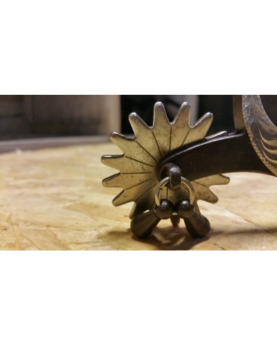 eperon western equitation cheval randonnee pools lanière courroie usa spur straps