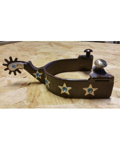 eperon western equitation cheval randonnee pools lanière courroie usa spur straps