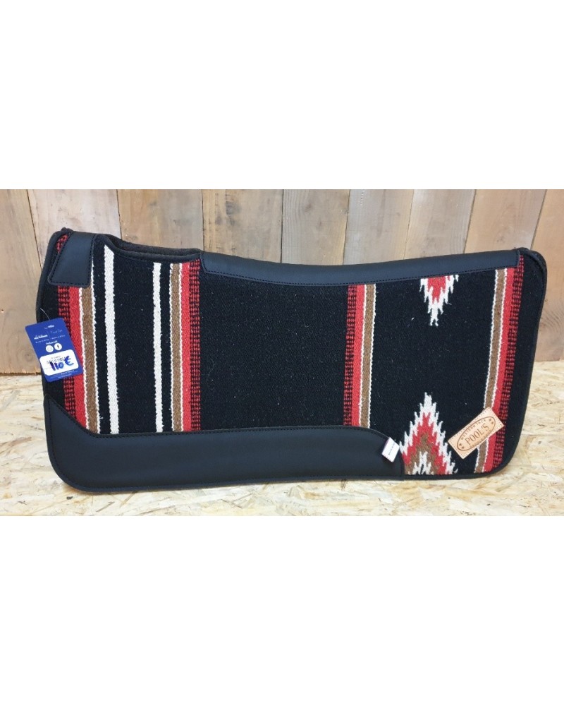 TAPIS WESTERN CHEVAL EQUITATION QUARTER HORSE BURIONI LAINE VIERGE