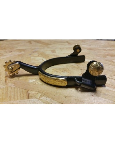 eperon western equitation cheval randonnee pools lanière courroie usa spur straps