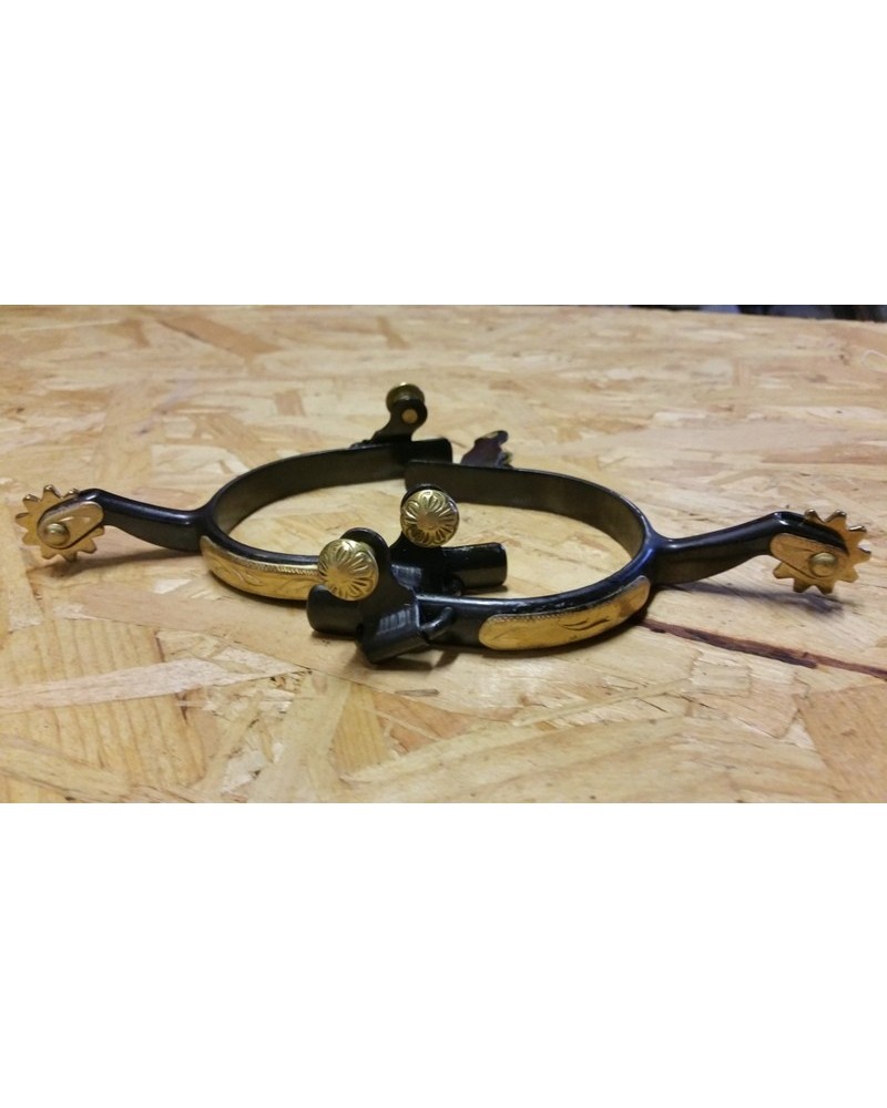 eperon western equitation cheval randonnee pools lanière courroie usa spur straps