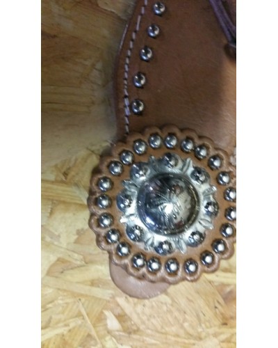 eperon western equitation cheval randonnee pools lanière courroie usa spur straps