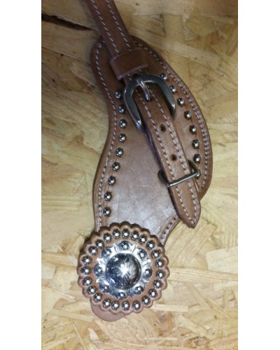 eperon western equitation cheval randonnee pools lanière courroie usa spur straps