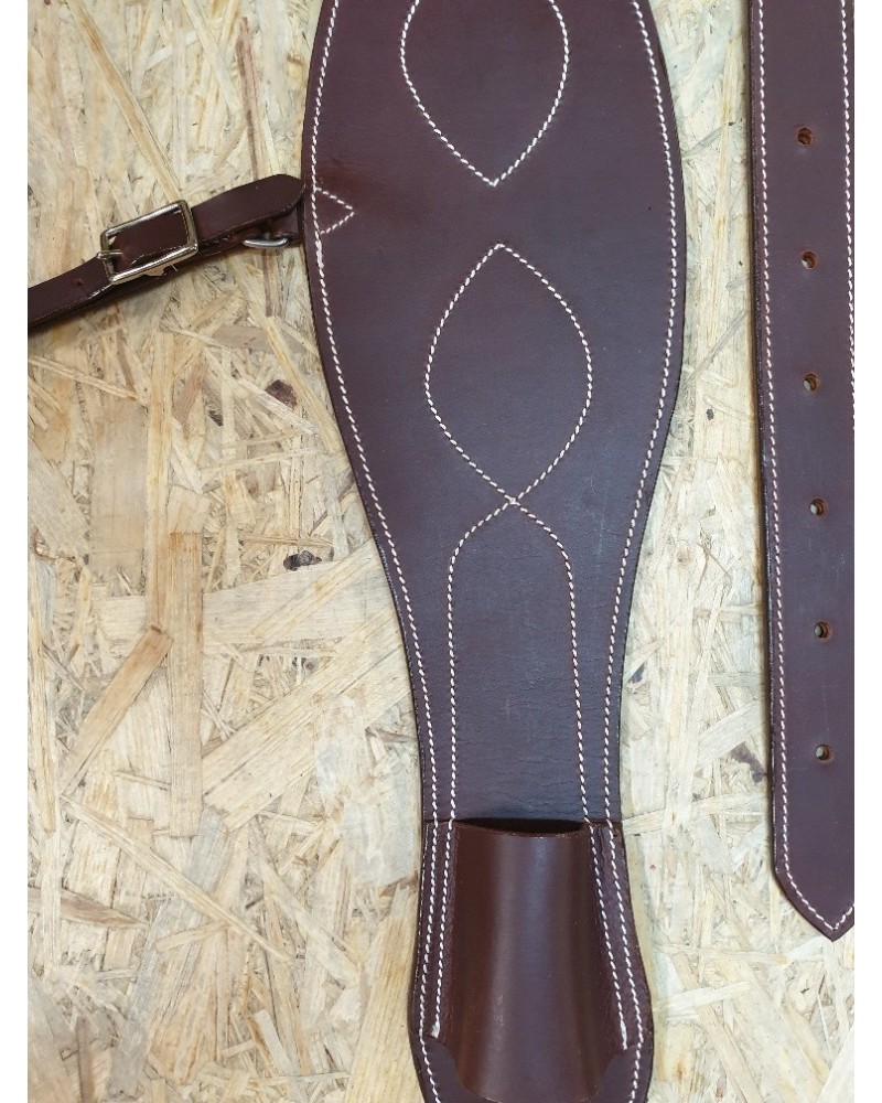 Selle Western Complète En Cuir Noir – Sangle De Flanc Arrière, Sans étiquette, États-Unis