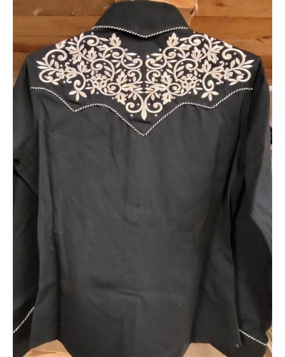 CHEMISE WESTERN AMERICAINE WRANGLER JACK DANIELS STARS AND STRIPES