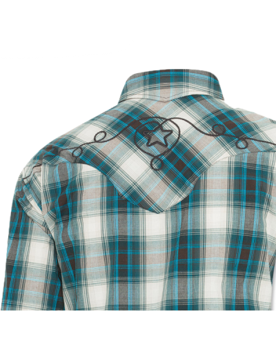 CHEMISE WESTERN AMERICAINE WRANGLER JACK DANIELS STARS AND STRIPES