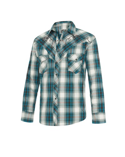 CHEMISE WESTERN AMERICAINE WRANGLER JACK DANIELS STARS AND STRIPES