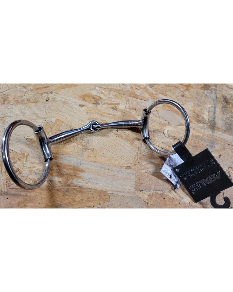 Shires Hanging Cheek Copper Lozenge Snaffle Bit 4 1/2 inch Silver Shires Hanging Cheek Copper Lozenge Snaffle Bit 4 1/2 inch Silver