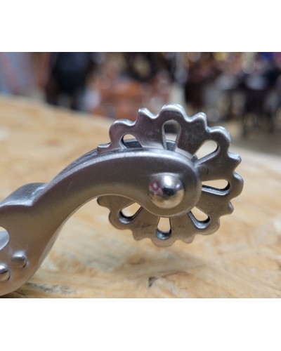 eperon western equitation cheval randonnee pools lanière courroie usa spur straps METALAB