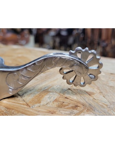 eperon western equitation cheval randonnee pools lanière courroie usa spur straps METALAB