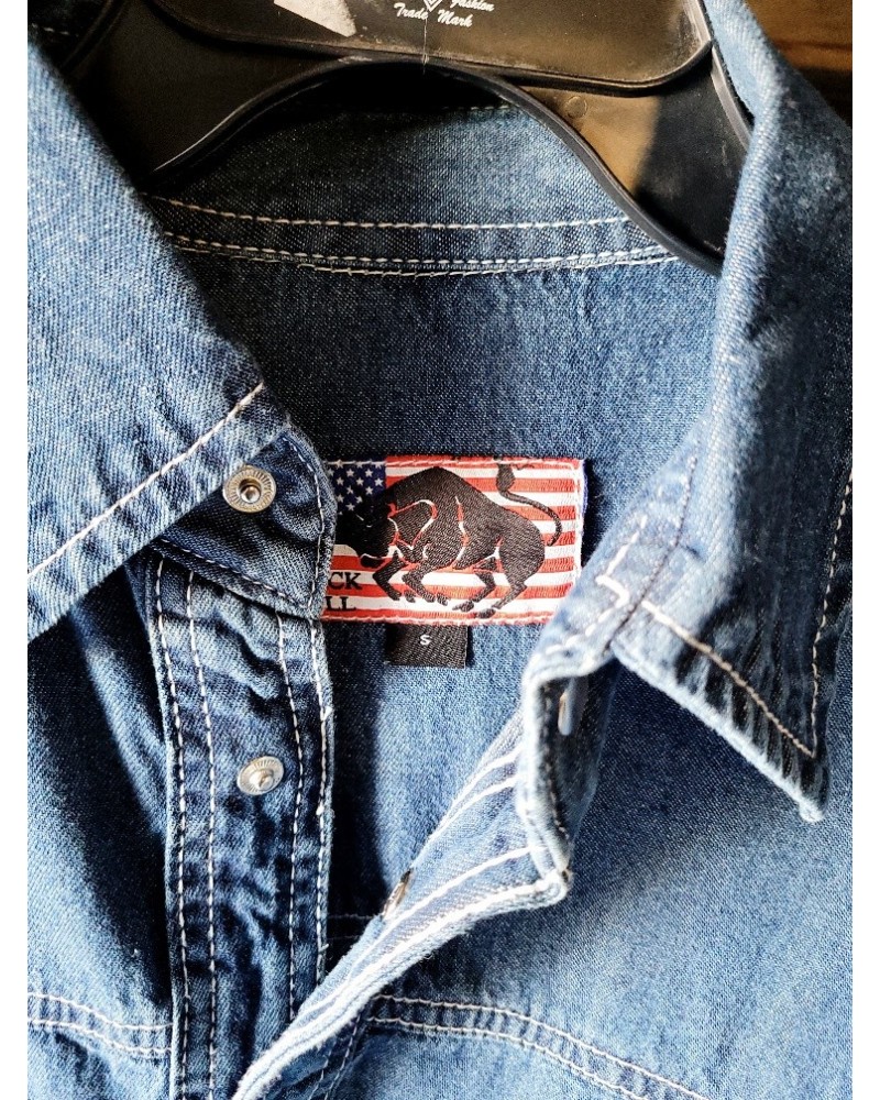 CHEMISE WESTERN AMERICAINE WRANGLER JACK DANIELS STARS AND STRIPES