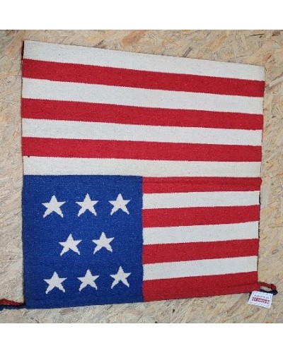 TAPIS WESTERN CHEVAL EQUITATION QUARTER HORSE BURIONI LAINE VIERGE