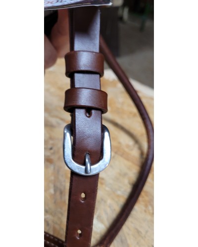 muserole cuir nose band équitation western travail