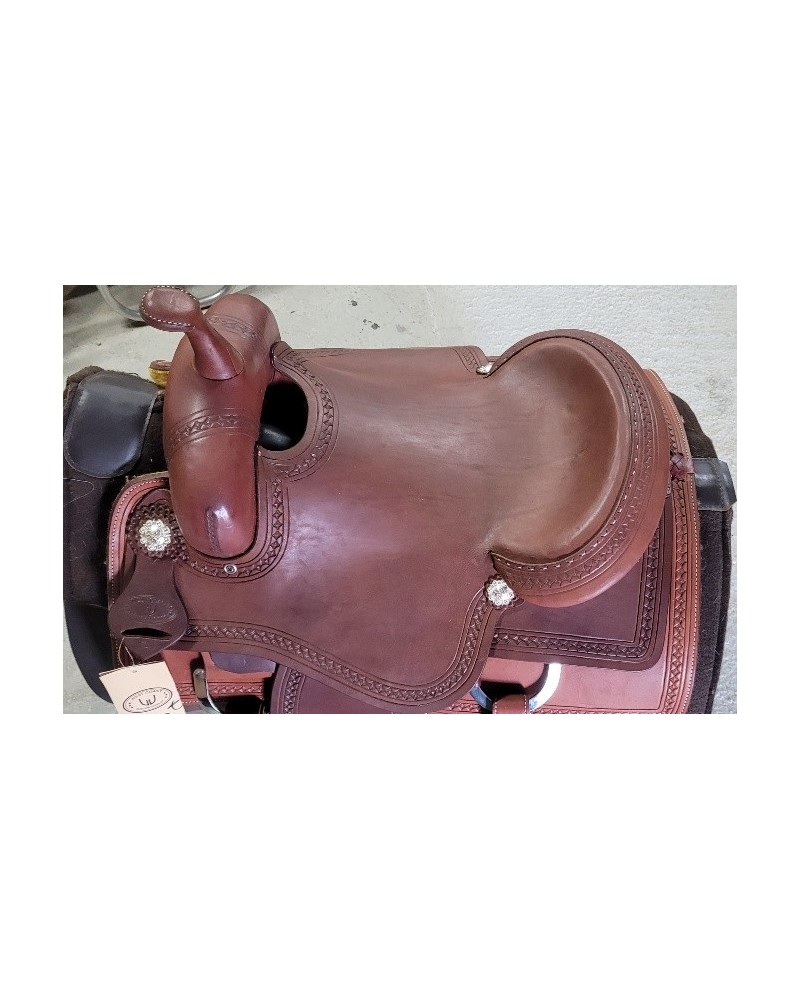 Deen, Enterprises Tige synthétique Western Barrel Racing Trail Equestrian Selle de cheval Tack Get Headstall Collar & Rênes Taille 42 à 46 (14