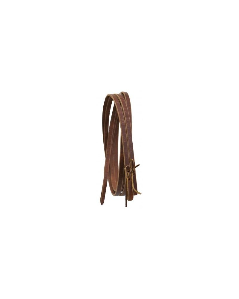 Rênes Romales Tressées En Cuir Brut Showman - Couleur Bordeaux Avec