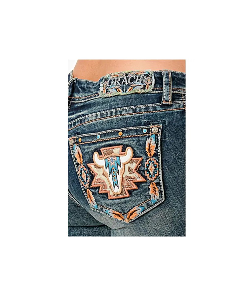 JEANS ARIAT CONFORTABLE DURABLE EQUITAION WESTERN GRACE IN LA