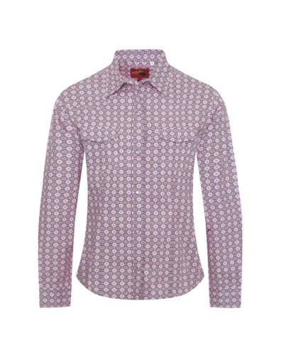 CHEMISE WESTERN AMERICAINE WRANGLER JACK DANIELS STARS AND STRIPES