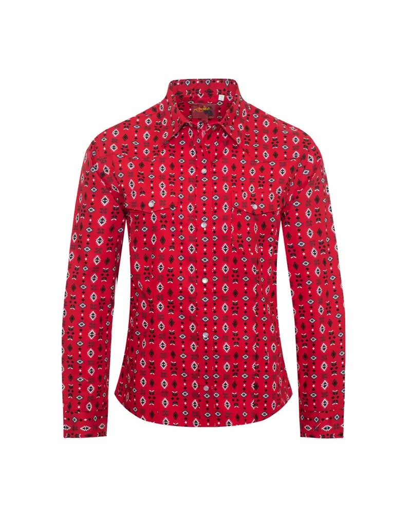 CHEMISE WESTERN AMERICAINE WRANGLER ARIAT STARS AND STRIPES RODEO CLOTHING