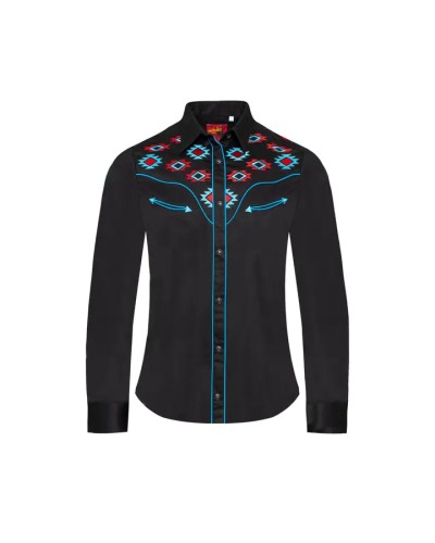 CHEMISE WESTERN AMERICAINE WRANGLER ARIAT STARS AND STRIPES RODEO CLOTHING