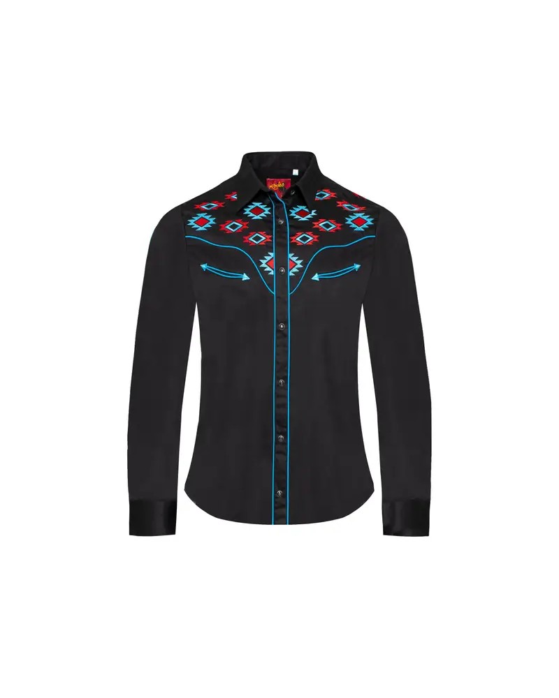 CHEMISE WESTERN AMERICAINE WRANGLER ARIAT STARS AND STRIPES RODEO CLOTHING