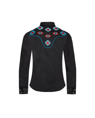 CHEMISE WESTERN AMERICAINE WRANGLER ARIAT STARS AND STRIPES RODEO CLOTHING