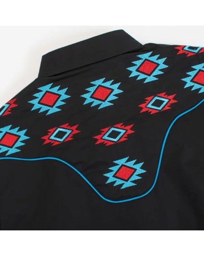 CHEMISE WESTERN AMERICAINE WRANGLER ARIAT STARS AND STRIPES RODEO CLOTHING