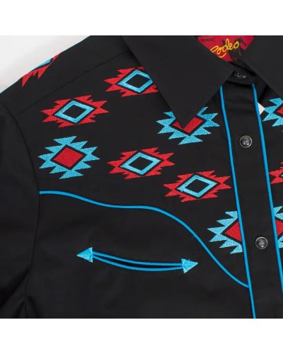 CHEMISE WESTERN AMERICAINE WRANGLER ARIAT STARS AND STRIPES RODEO CLOTHING