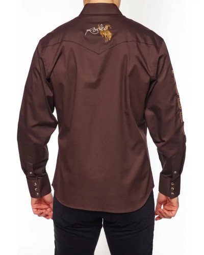 CHEMISE WESTERN AMERICAINE WRANGLER ARIAT STARS AND STRIPES RODEO CLOTHING