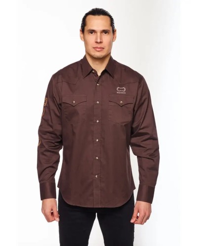 CHEMISE WESTERN AMERICAINE WRANGLER ARIAT STARS AND STRIPES RODEO CLOTHING