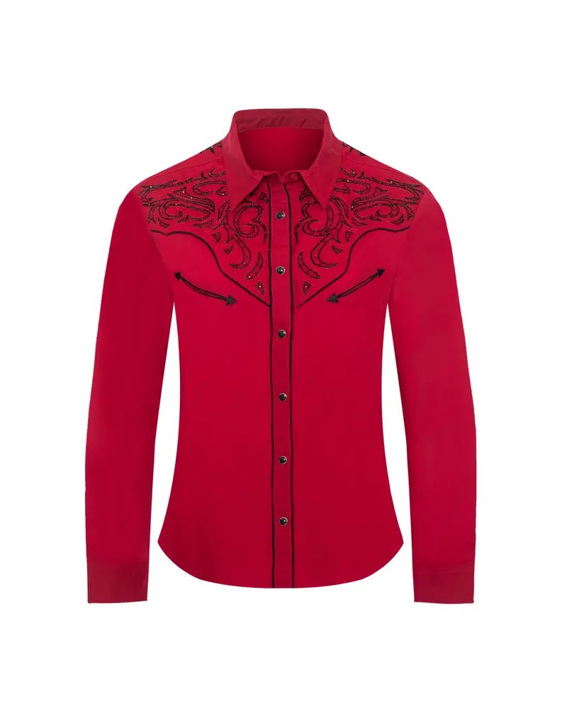 CHEMISE WESTERN AMERICAINE WRANGLER JACK DANIELS STARS AND STRIPES