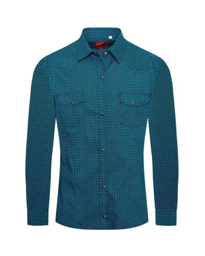 CHEMISE WESTERN AMERICAINE WRANGLER JACK DANIELS STARS AND STRIPES