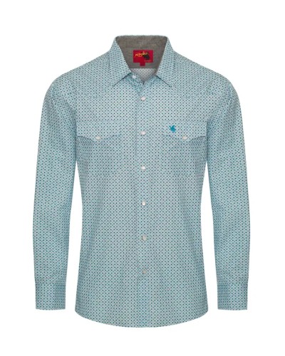 CHEMISE WESTERN AMERICAINE WRANGLER ARIAT STARS AND STRIPES RODEO CLOTHING