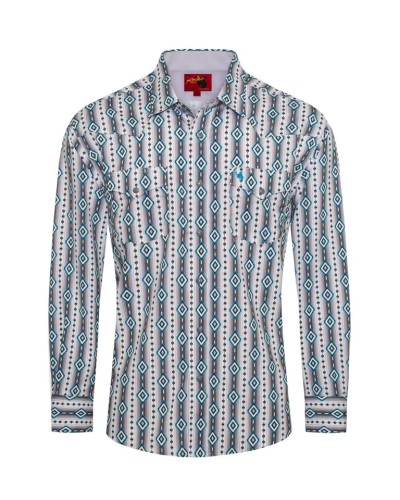 CHEMISE WESTERN AMERICAINE WRANGLER ARIAT STARS AND STRIPES RODEO CLOTHING