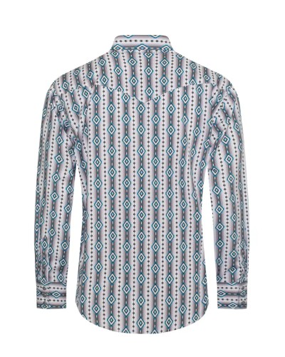 CHEMISE WESTERN AMERICAINE WRANGLER ARIAT STARS AND STRIPES RODEO CLOTHING