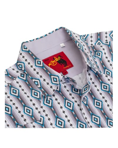 CHEMISE WESTERN AMERICAINE WRANGLER ARIAT STARS AND STRIPES RODEO CLOTHING