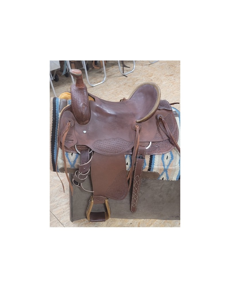 Pad de selle style rodéo Western Barrel Show avec franges