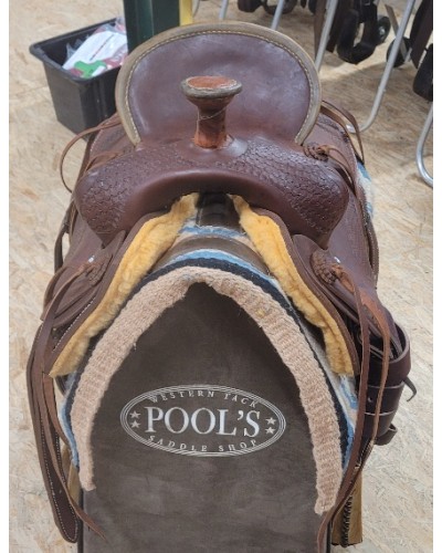 selle équitation western  barrel compétition west coast showman double s USA