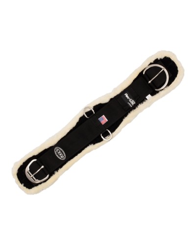 SANGLE WESTERN CHEVAL EQUITATION NEOPRENE MOUTON CUIR AMERICAINE