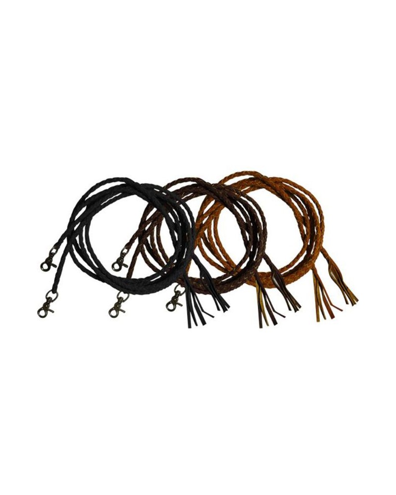 Bavoir de forme western en cuir huilé Lakota