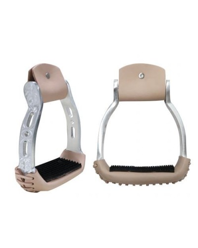 ETRIER WESTERN CHEVAL EQUITATION BOIS CUIR REWHIDE  GUETRE AMERICAINE