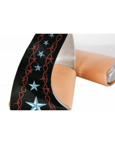 ETRIER WESTERN CHEVAL EQUITATION BOIS CUIR REWHIDE  GUETRE AMERICAINE