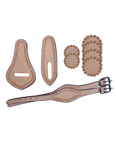 ETRIER WESTERN CHEVAL EQUITATION BOIS CUIR REWHIDE  GUETRE AMERICAINE