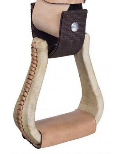 ETRIER WESTERN CHEVAL EQUITATION BOIS CUIR REWHIDE  GUETRE AMERICAINE