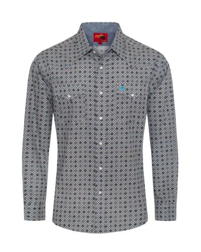 CHEMISE WESTERN AMERICAINE WRANGLER ARIAT STARS AND STRIPES RODEO CLOTHING