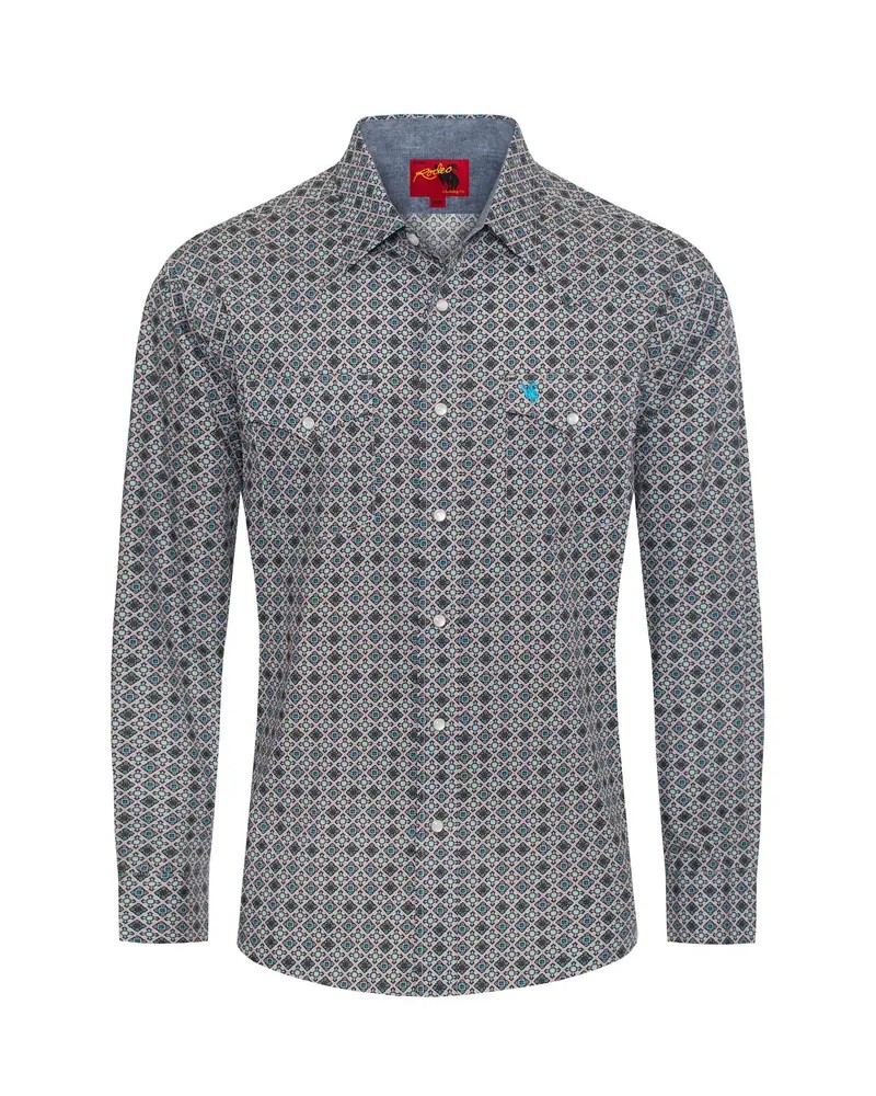 CHEMISE WESTERN AMERICAINE WRANGLER ARIAT STARS AND STRIPES RODEO CLOTHING