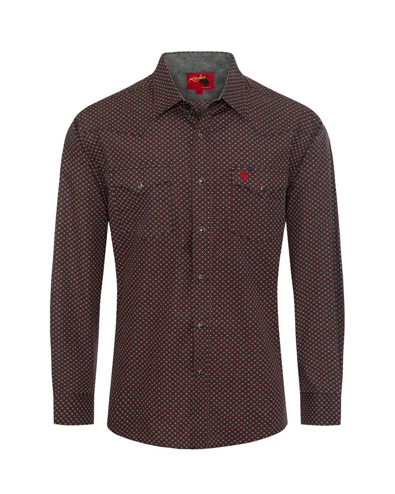 CHEMISE WESTERN AMERICAINE WRANGLER ARIAT STARS AND STRIPES RODEO CLOTHING