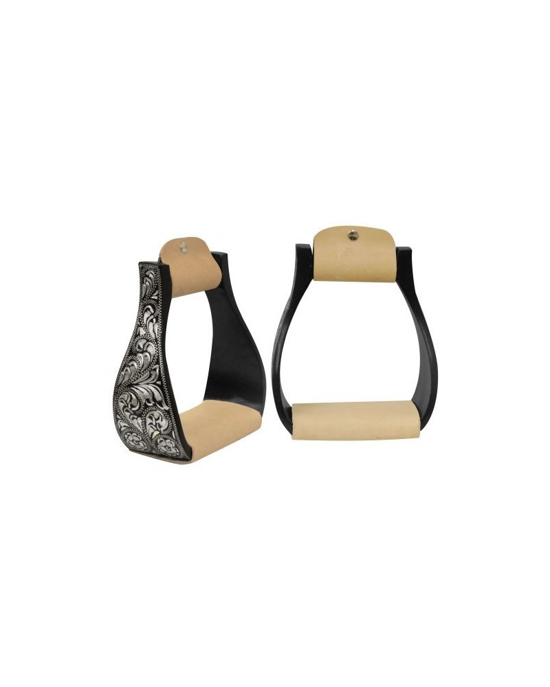 ETRIER WESTERN CHEVAL EQUITATION BOIS CUIR REWHIDE  GUETRE AMERICAINE